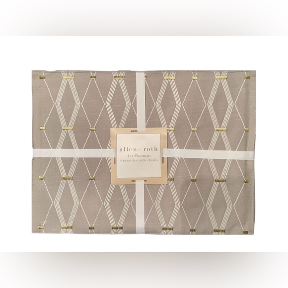NEW WITH TAG~~ Allen & Roth Placemats Set~~ (includes 4 placemats) for $19 - Picture 2 of 3